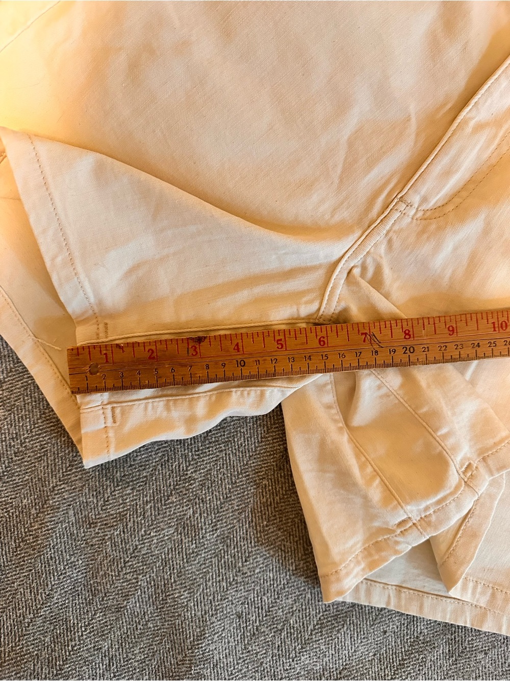 Ripton Cream Denim Shorts size 28 - Picture 5 of 6